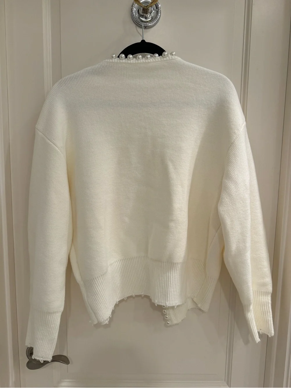 Commense Morning Breeze Ivory Pearl Trim Cardigan - Picture 5 of 6